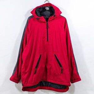GAP Fleece Lined Pullover Anorak Jacket Hooded XL VTG Y2K Streetwear Gorpcore